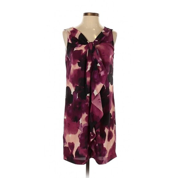 Ann Taylor Loft Purple Floral Dress - Picture 1 of 7